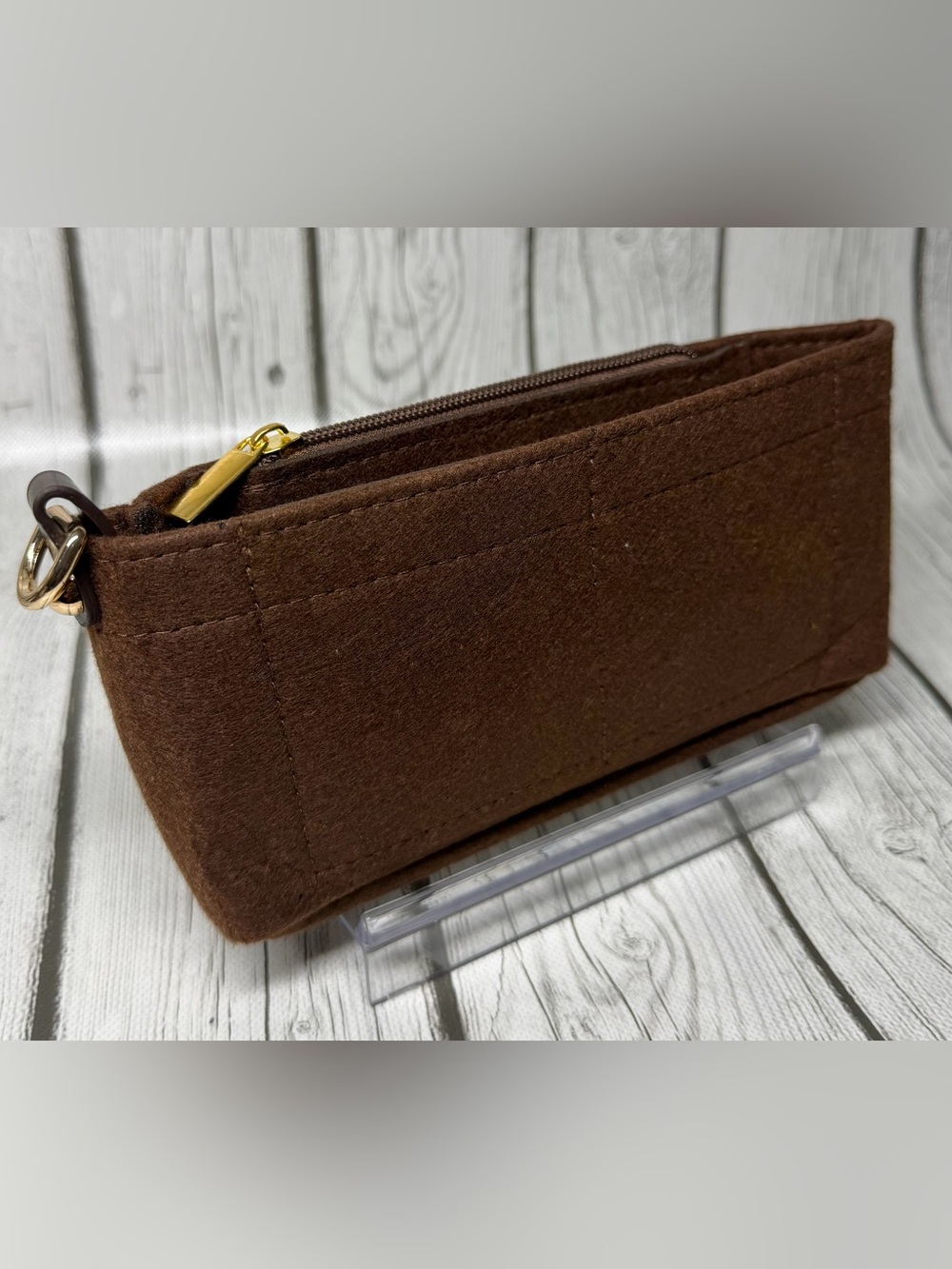 BRAND NEW Vintage Pochette Accessories Felt Insert, Organizer, Shaper w/ D-ring - Picture 2 of 11